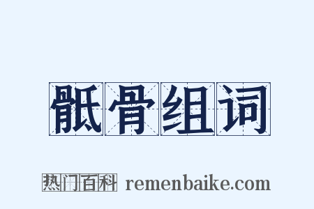 骶骨组词是什么意思的图片